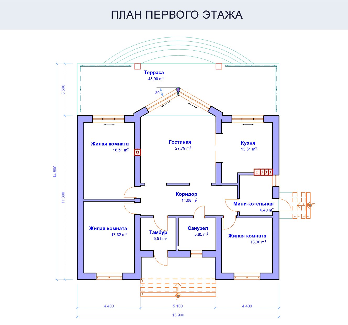 Проект 100 - дом 135м2. Проект жилого дома в Прилукской Слободе