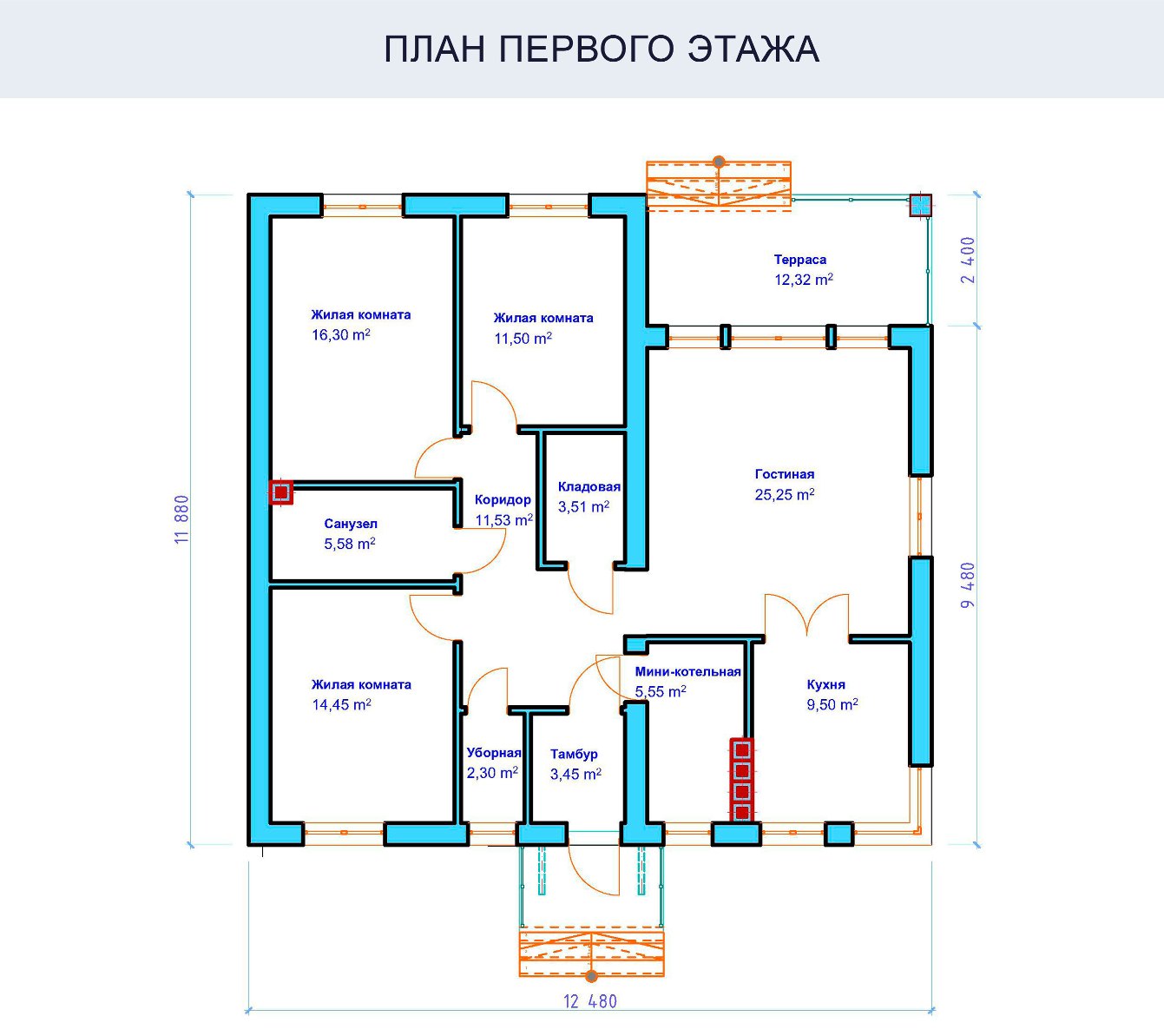 Проект 110 - дом 112м2. Проект жилого дома в Пересадах