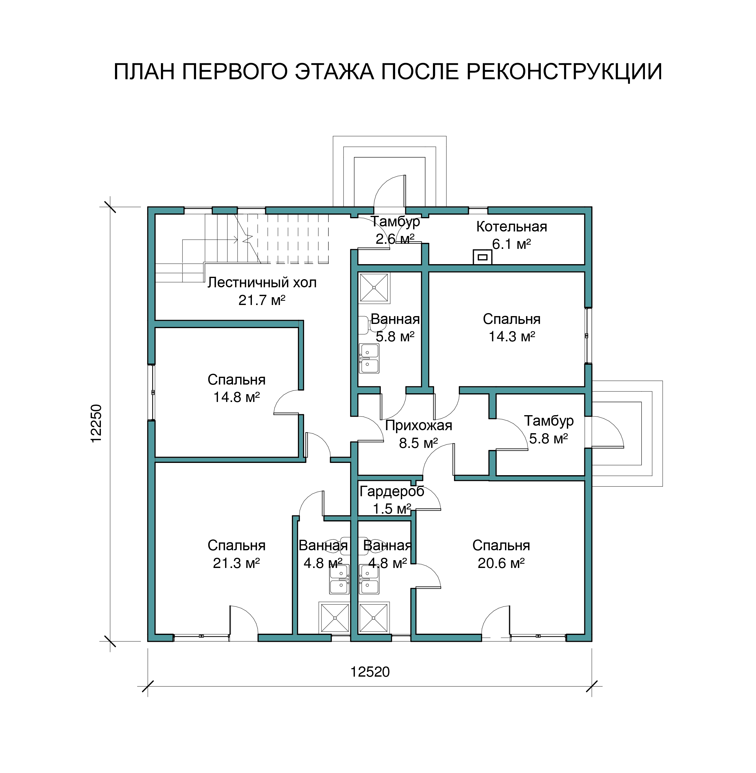 Проект 104 - дом 250м2. Проект дома, Кумельщина