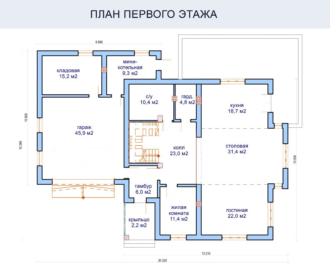 Проект 1 - дом 319м2. Двухэтажный дом в пос.Колодищи